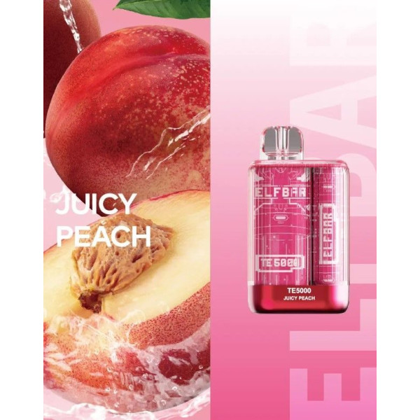 Elf Bar TE5000 POD 5% Оригінал Juicy Peach Соковитий Персик (Підряджається) 