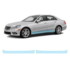 Антигравийная защитная бронепленка по лекалам для Mercedes-Benz E-Class W212 2009-2013 - нижняя зона кузова пороги