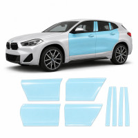 Антигравійна захисна бронеплівка за лекалами для BMW X2 F39 2018-2023 - зони дверей і стійки вікон