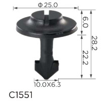 Клипса Держатель подкрылок Volkswagen, Audi, Seat, Skoda (4A0805121A, 19065) (C1551)