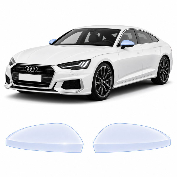 Антигравийная защитная бронепленка по лекалам для Audi A5 F5 facelift 2020-2024 - зеркала