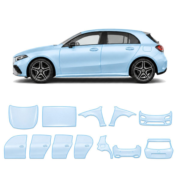 Антигравійна захисна бронеплівка за лекалами для Mercedes-Benz A-Class W177 facelift 2022- повний кузов