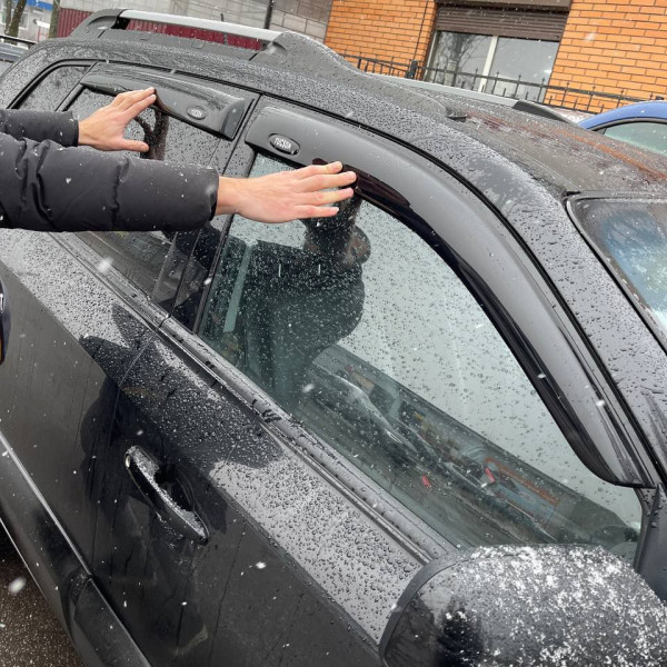 Дефлектори вікон вітровики Acrylic для Hyundai Tucson (JM) 2004-2010 Гнучкі