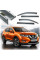 Дефлекторы окон ветровики Benke для Nissan X-Trail / Rogue (T32) 2014-2021 Хром Молдинг Из Нержавеющей Стали 3D 4 шт