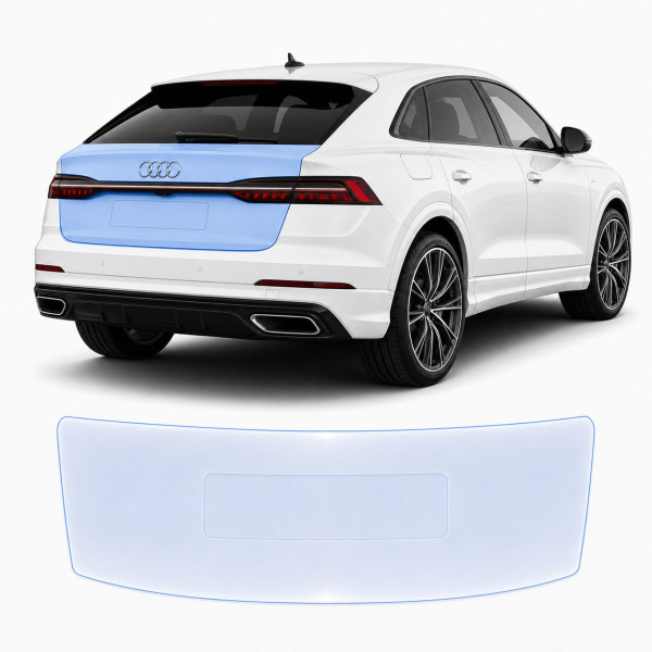 Антигравійна захисна бронеплівка за лекалами для Audi Q8 4M facelift 2024- зона кришки багажника