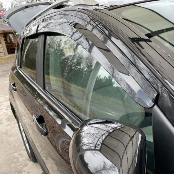Дефлекторы окон ветровики Nissan Qashqai 2007-2014 скотч SunPlex (SP-S-76)