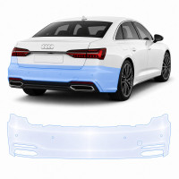 Антигравийная защитная бронепленка по лекалам для Audi A6 C9 2025- задний бампер