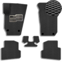 3D EVA Коврики в салон для Skoda Fabia 2007-2014 С подпятником Черные 5 шт
