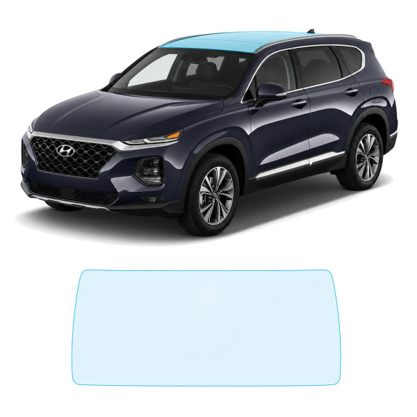 Антигравийная защитная бронепленка по лекалам для Hyundai Santa Fe TM 2018-2020 - зона крыши