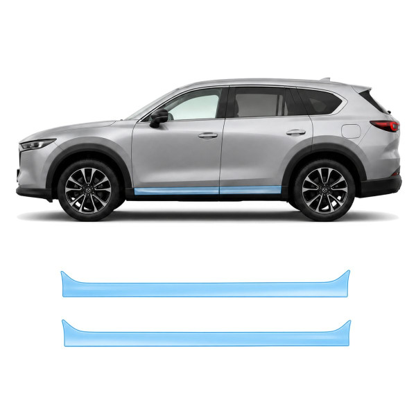 Антигравийная защитная бронепленка по лекалам для Mazda CX-5 III 2025- нижняя зона кузова пороги