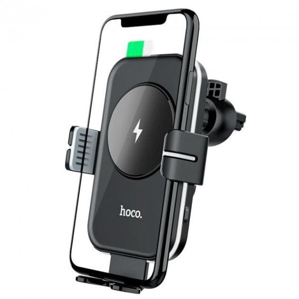 Автодержатель с беспроводной зарядкой HOCO CA80 black