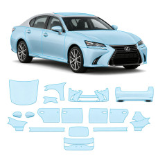 Антигравийная защитная бронепленка по лекалам для Lexus GS L10 facelift 2015-2020 - полный кузов