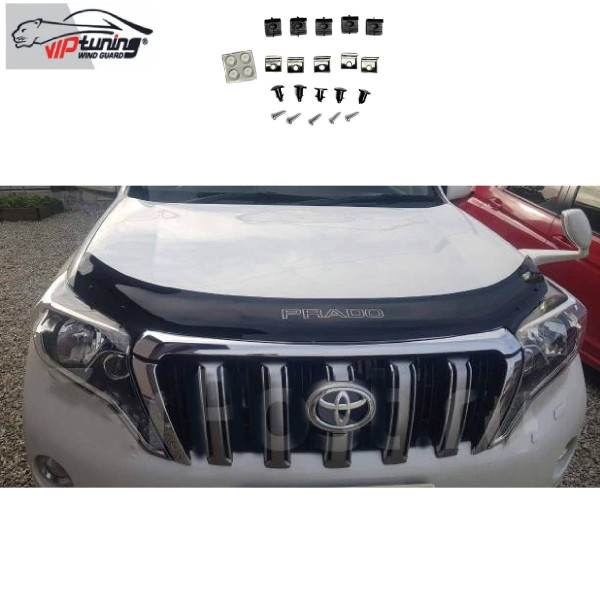 Дефлектор капоту мухобійка для Toyota Land Cruiser Prado 150 2013-2017 (Vip Tuning) TYA66