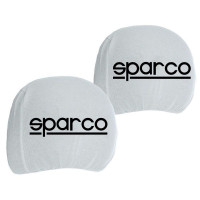 Чехлы для подголовников Универсальные Белые логотип Sparco 2 шт
