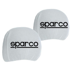 Чехлы для подголовников Универсальные Белые логотип Sparco 2 шт