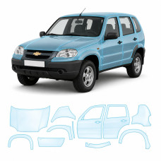 Антигравійна захисна бронеплівка за лекалами для Chevrolet Niva I facelift 2009-2020 - повний кузов