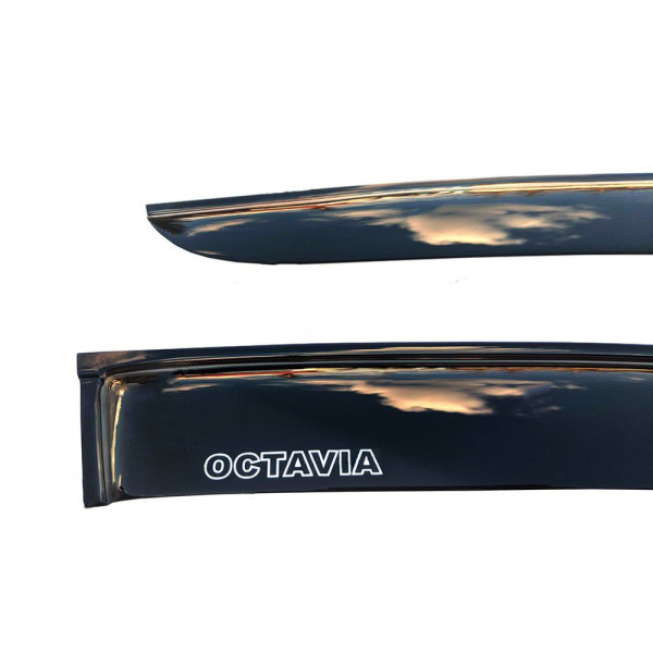Дефлекторы окон ветровики Skoda Octavia (A4) Tour Liftback 1997-2011 Скотч 3M Voron Glass