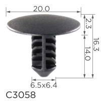 Кліпса кріплення Натискна Розпірна RENAULT NISSAN DACIA (7703077117 0155300QAC 01553-00QAC 10550)