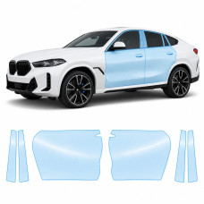 Антигравийная защитная бронепленка по лекалам для BMW X6 G06 facelift 2023- зоны дверей и стойки окон