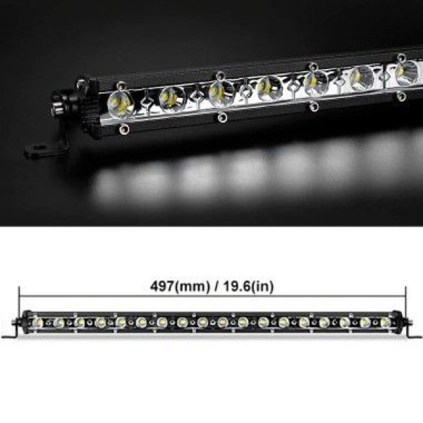 Фара-LED Балка 497*45*27mm 54W (3W*18) 10-30V Далекий/Spot (D4-54W) (1шт) 2974
