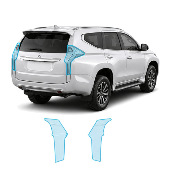 Антигравійна захисна бронеплівка за лекалами для Mitsubishi Pajero Sport II 2015-2019 - задні ліхтарі стопи