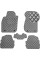 Коврики в салон Экокожа для Audi A6 С5 1997-2004 Серые 5 шт (Rombus)