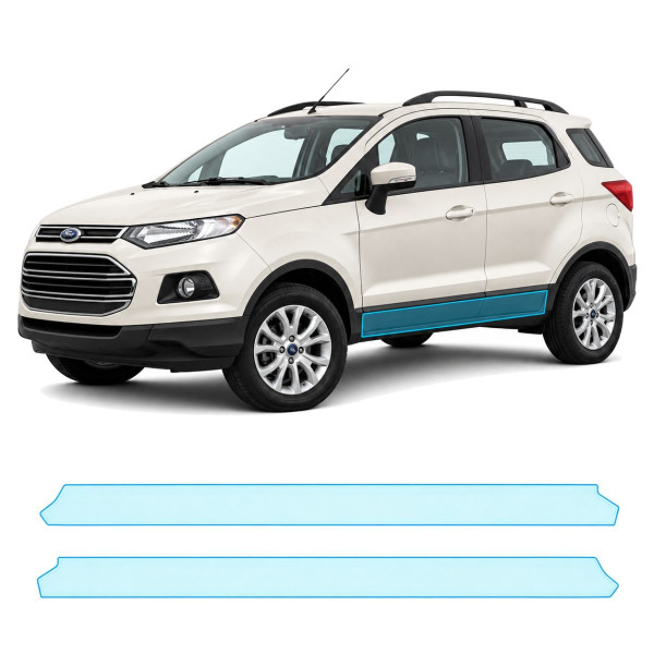 Антигравійна захисна бронеплівка за лекалами для Ford EcoSport II 2014-2017 - нижня зона кузова пороги