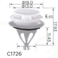 Кліпса кріплення обшивки дверей MAZDA FORD (GJ6R-68-ABX GJ6R68ABX GJ6A68AB1 15342) (C1726)