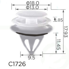 Кліпса кріплення обшивки дверей MAZDA FORD (GJ6R-68-ABX GJ6R68ABX GJ6A68AB1 15342) (C1726)