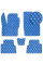 Коврики в салон для Ford Kuga 2008-2012 Экокожа с подпятником Синие 5 шт (Rombus)