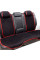 Накидки для сидений задние Алькантара Verona Premium L Черные-Красная Нить (Оригинал)