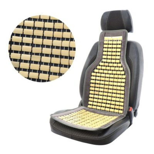 Накидка массажер высокая спинка плоская косточка Elegant MAX 45x108см Серая (100 651)