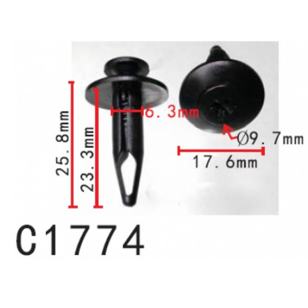 Клипса распорные Ford (W705848S300) (C1774)