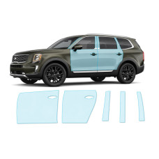 Антигравійна захисна бронеплівка за лекалами для Kia Telluride I 2019- зони дверей і стійки вікон