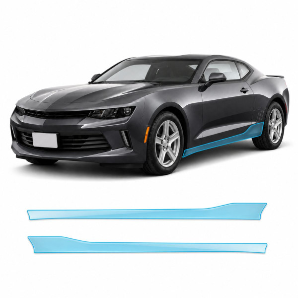 Антигравійна захисна бронеплівка за лекалами для Chevrolet Camaro VI 2016-2018 - нижня зона кузова пороги