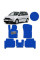 Килимки в салон EVA для Volkswagen Touran I / II 2003-2015 (Металевий підп'ятник) Сині 5 шт
