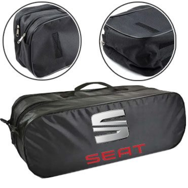 Сумка органайзер техдопомоги Seat 53х19х13 см 2 відділення Чорна
