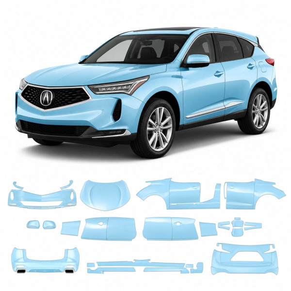 Антигравийная защитная бронепленка по лекалам для Acura RDX TC1 facelift 2022 - полный кузов