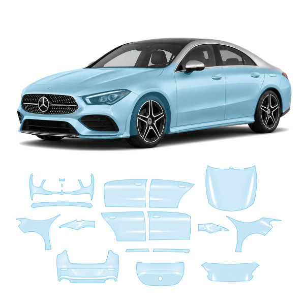Антигравійна захисна бронеплівка за лекалами для Mercedes-Benz CLA C118 2019-2023 - повний кузов
