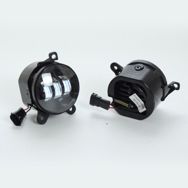 Противотуманные фары LED для Приора 2170 2171 2172 с линзой / 30W / 10w*3 / Желтые 2 шт