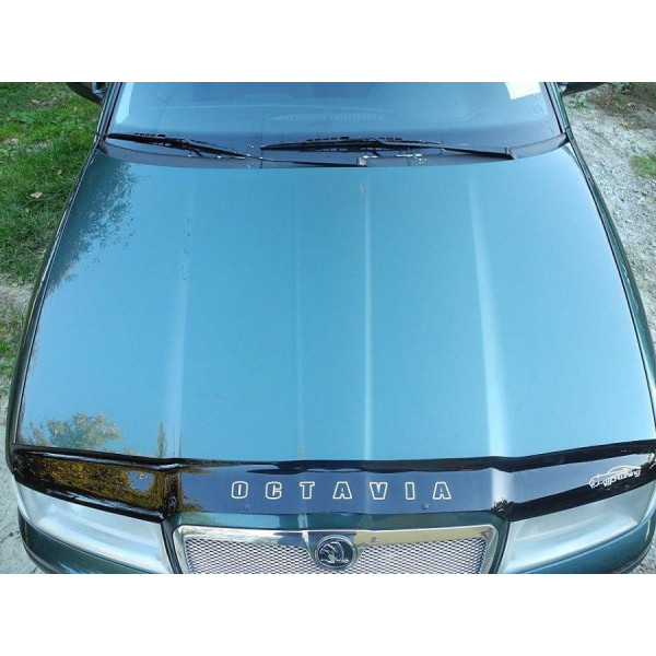 Дефлектор капота мухобойка Skoda Octavia Tour 1998-2012 Евро Крепление (Vip Tuning)