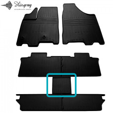 Водительский резиновый коврик задний средний для Toyota Sienna III 2010- 6 seats