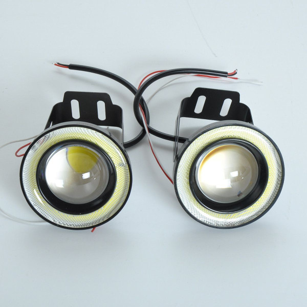 Протитуманні LED Фари круглі Лінза з ДХО D64 мм 12V 10W 7000K Білий Світло 2 шт (AG-2511 W)