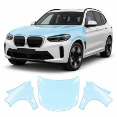 Антигравійна захисна бронеплівка за лекалами для BMW iX3 G08 2020-2025 - капот і передні крила