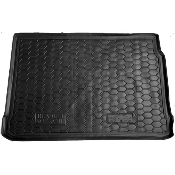 Автомобильный коврик в багажник Renault Megane II 2002-2008 Hatchback Резиновый (Avto-Gumm)