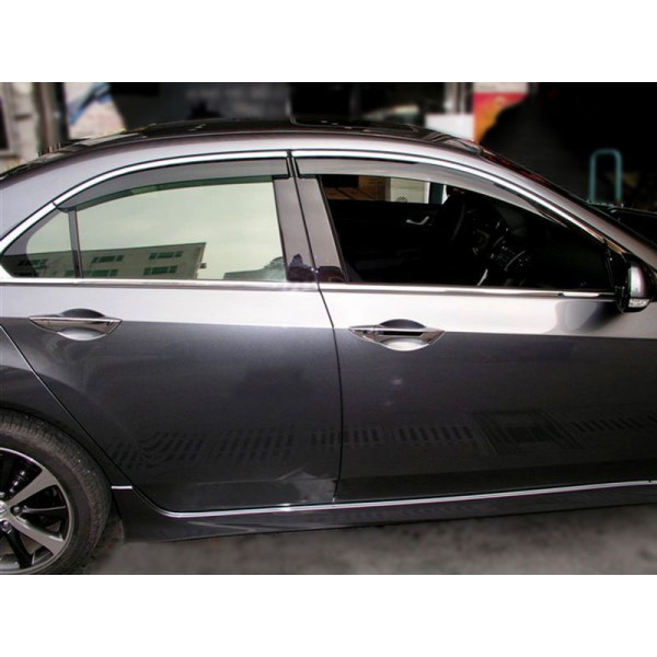 Дефлекторы окон ветровики Lexus RX 350 / 400 2003-2009 С Хром молдингом