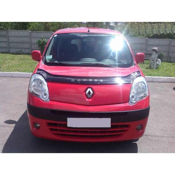 Дефлектор капота мухобойка Renault Kangoo 2008-2013 Евро Крепление (Vip Tuning) RL17