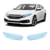 Антигравийная защитная бронепленка по лекалам для Honda Civic X facelift 2019-2021 - оптика (фары и ПТФ)