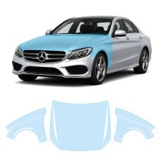 Антигравійна захисна бронеплівка за лекалами для Mercedes-Benz C-Class W205 2014-2018 - капот і передні крила