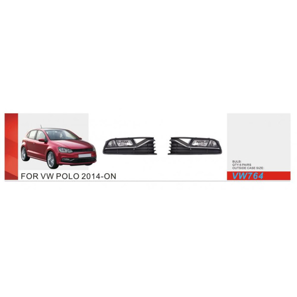 Протитуманні фари для Volkswagen Polo 5 2014-2017 H8-12V 35W з проводкою Комплект (VW-764)